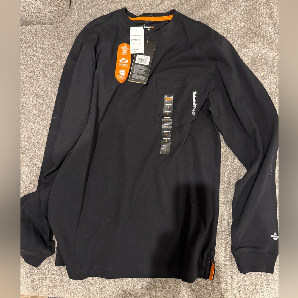 Black Long Sleeve Timberland Pro Men's Shirt